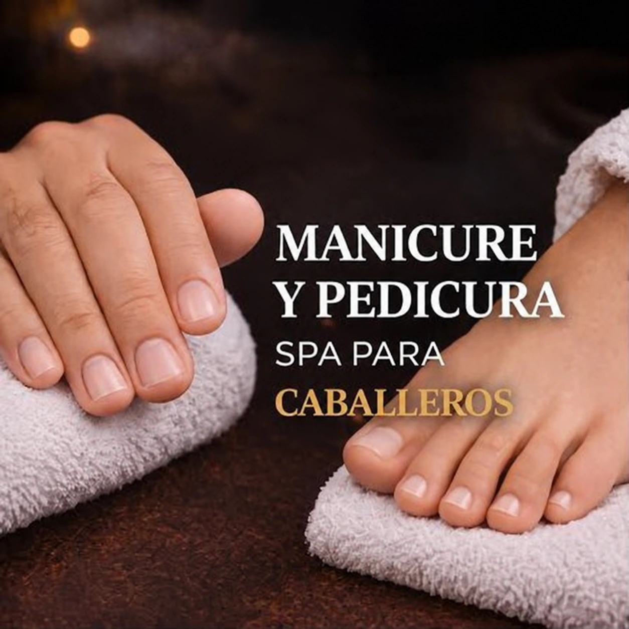 Spa manicure and pedicure for men
